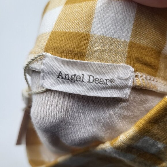 ANGEL DEAR Baby 3-6M High Waist Shorts Bottoms Ruffle Check Print Mustard Yellow - Picture 3 of 4